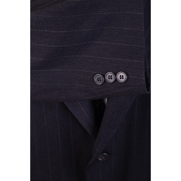 BOTANY 500 Navy Blue striped blazer jacket sport 2 Button Jakcet coat Size 50 - Picture 6 of 12